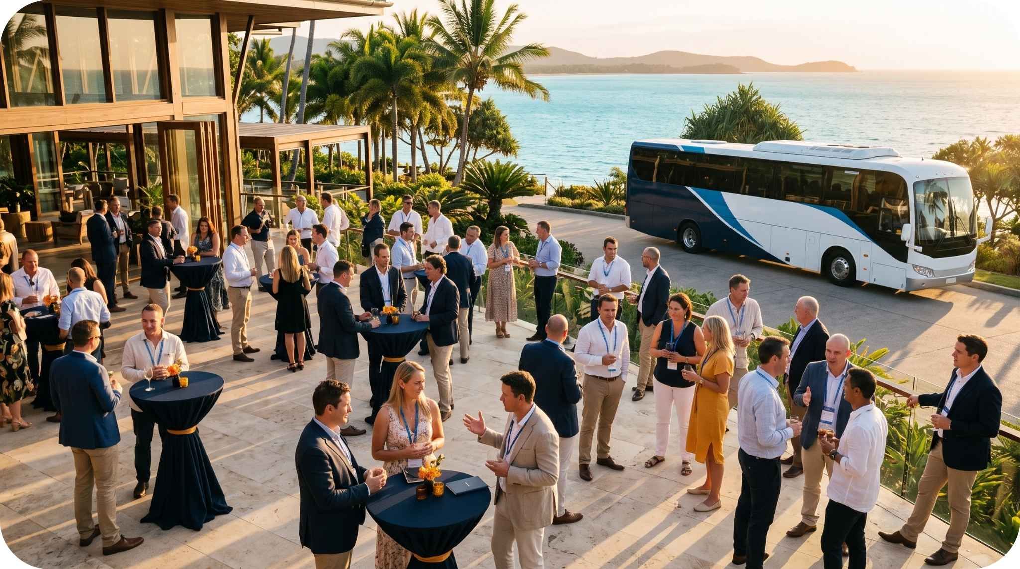 Coach industry leaders gathering at a national conference